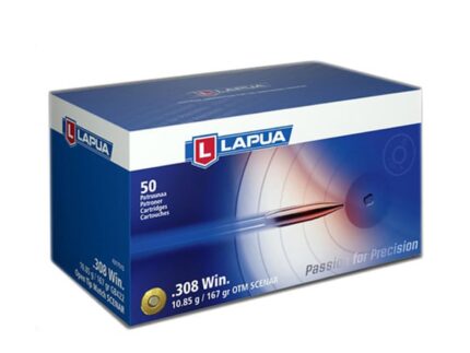 Lapua OTM Rifle Ammo 308 Winchester 167gr Scenar 50/ct