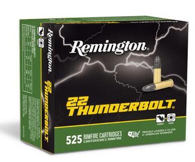 Remington 22 Thunderbolt Rimfire Ammunition .22 LR 40 gr. 1255 fps 525/ct