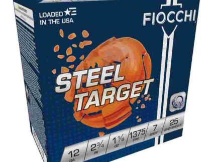 Fiocchi Target Steel Shotshells 12 ga 2-3/4" 1-1/8oz 1375 fps #7 25/ct