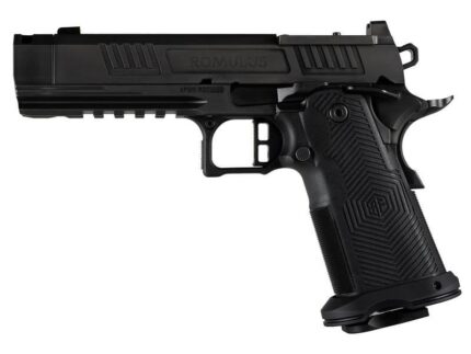 Alpha Foxtrot AF1911-Romulus MOS Adapter Handgun 9mm Luger 10rd Magazines(2) 4.25" Comp Bull Barrel DLC Black