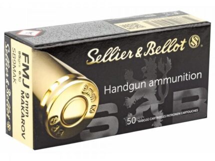 Sellier & Bellot Pistol & Revolver Ammo 9mm Makarov 95 gr FMJ  50/box