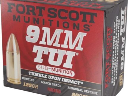 FORT SCOTT 9MM LUGER 125GR TUI - COPPER SUBSONIC 20RD 25BX/CS