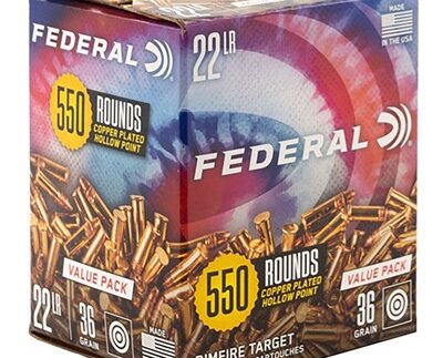 TARGET 22 LONG RIFLE 36GR COPPER PLATED HOLLOW POINT 550/BOX