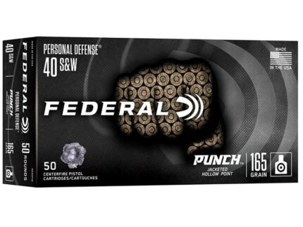 FEDERAL 40 S&W 165GR PUNCH JHP 50RD/BX 10BX/CS