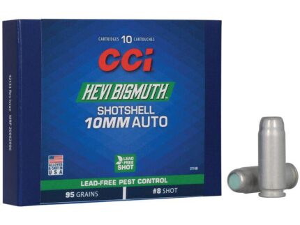 CCI Pest Control Bismuth Shotshell Ammunition 10mm Auto 8 shot 1300 fps 10/ct