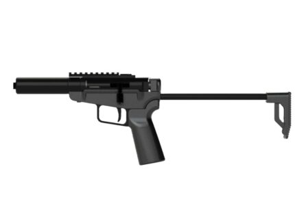 Dark Mountain Stowaway Handgun 9mm Luger Single Shot 5" 1/2x28 Threaded Barrel Black with Brace Adapter