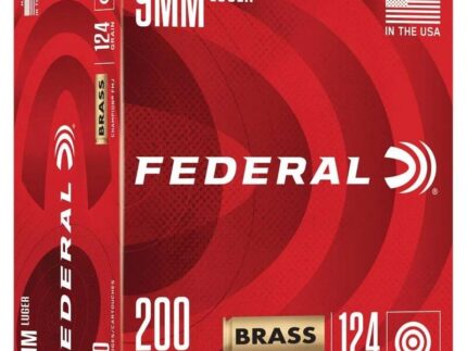 Federal Champion Handgun Ammunition 9mm Luger 124gr FMJ 1090 fps 200/ct