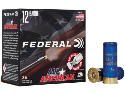 Federal All American Shotshells 12ga 2-3/4" 1-1/8oz 1250 fps #7.5 25/ct