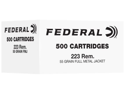Federal Bulk Rifle Ammunition .223 Rem 55gr FMJ 3240 fps 500/ct
