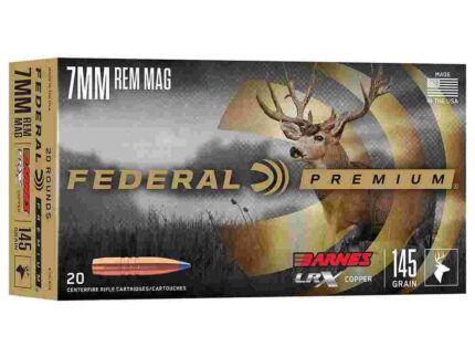 Federal Barnes LRX Rifle Ammunition 7mm Rem Mag 145gr PT 20/ct