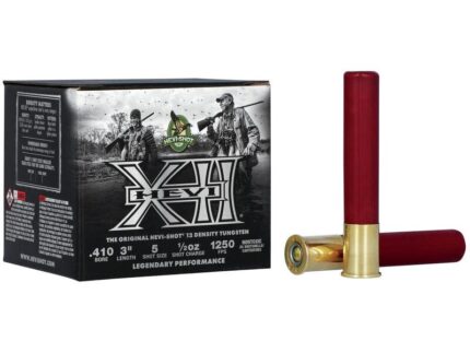 HEVI-Shot HEVI-XII Shotshells 410ga 3" 1/2oz 1250 fps #5 25/ct