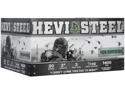 HEVI-Shot HEVI-Steel Shotshells 20 ga 3" 7/8 oz 1400 fps #3 100/ct