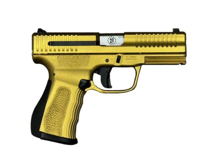 FMK G3 Trump Signature Handgun 9mm Luger 14rd Magazines(2) 3.87" Barrel Optic Ready Gold and silver Cerakote