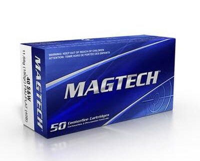 MagTech Handgun Ammunition .40 S&W 180gr FMJ 990 fps 1000/ct Case(20-50/ct Boxes)