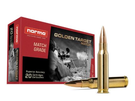 Norma Golden Target Match Rifle Ammunition .308 Win 168gr BTHP 2270 fps 20/ct