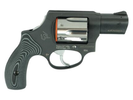 Taurus 856 Concealed Hammer Handgun .38 Spl 6rd Capacity 2" Barrel Matte Black Finish/Stainless Cylinder Grey VZ Grips