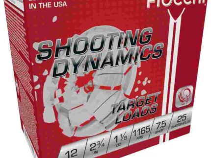 Fiocchi Exacta Light Shooting Dynamics Shotshells 12ga 2-3/4 in 1-1/8 oz 1165 fps #7.5 25/ct