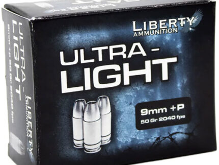 LIBERTY ULTRA LIGHT 9MM +P - 9MM LUGER 50GR HP 20RD 10BX/CS