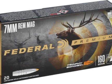 FEDERAL PREMIUM 7MM REM MAG - 160GR BONDED TIP 20RD 10BX/CS