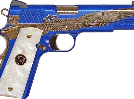 IVER JOHNSON EAGLE MAJESTIC - 1911 45ACP 8RD ENGRAVED GOLD