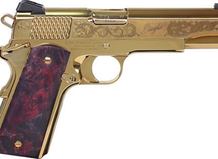 IVER JOHNSON EAGLE NOBLE WP - 1911 45ACP 8RD GOLD/EX. WOOD