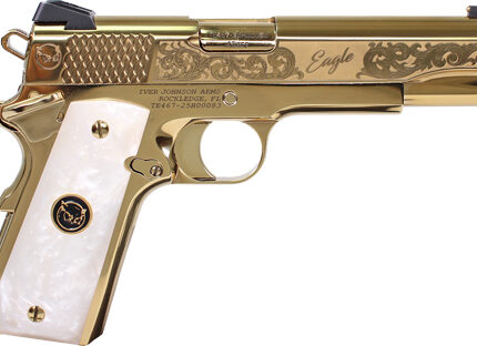 IVER JOHNSON EAGLE NOBLE WP - 1911 45ACP 8RD ENGRAVED GOLD