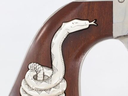 CIMARRON MAN W/NO NAME 357 MAG - FRONTIER 4.75" SILVER SNAKE