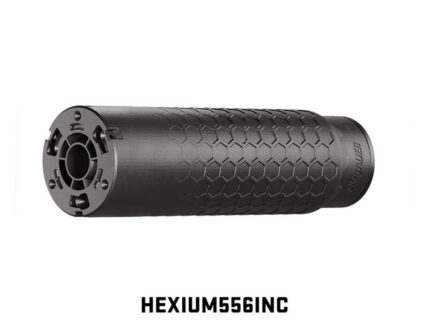 SIG SAUER HEXIUM556 5.56NATO SUPPRESSOR HUB TAPER D.T. MOUNT, BLACK, 3D PRINT INCONEL CORE 1/2X28