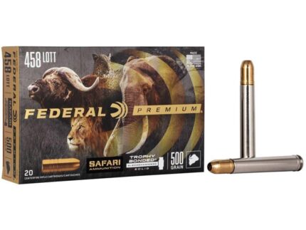 Federal Premium Cape-Shok Rifle Ammunition .458 Lott 500 gr TBSS 2300 fps - 20/ct