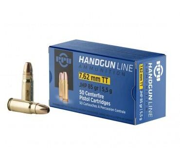 PPU Handgun Ammunition 7.62mm Tokarev 85 gr JHP 1675 fps 50/ct