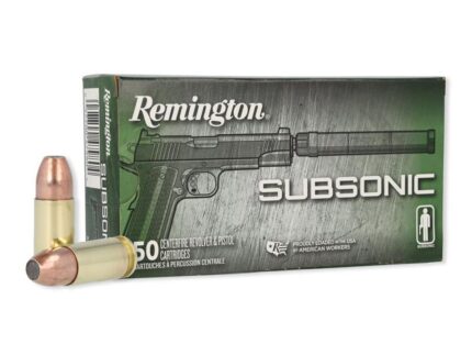 Remington Subsonic Handgun Ammunition 9mm Luger 147gr FNEB 945 fps 50/ct