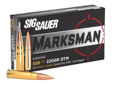 Sig Sauer Marksman Rifle Ammunition 300 AAC Blackout 220gr Match Subsonic