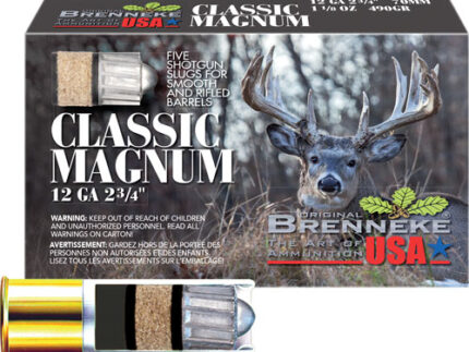 BRENNEKE USA CLASSIC MAG 12GA - 2.75" 1-1/8OZ SLUG 5RD 50BX/CS