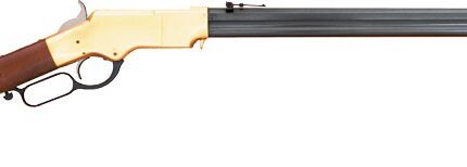 CIMARRON HENRY CIVILIAN 45LC - 24" BRASS FRAME/BLUED WALNUT