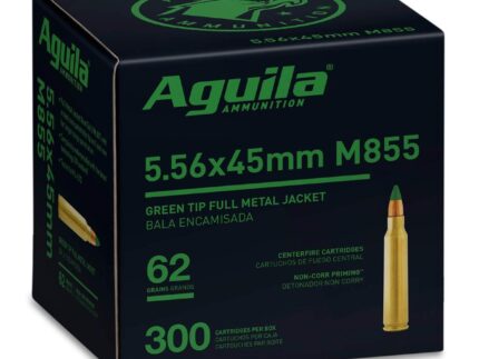Aguila Ammunition 5.56NATO Rifle Ammo - 62 Grain | FMJ Green Tip | 1200rd Case