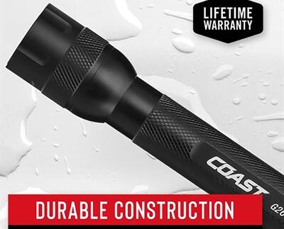 G26 FLASHLIGHT 415 LUMENS W/BULLS-EYE SPOT BEAM BLACK