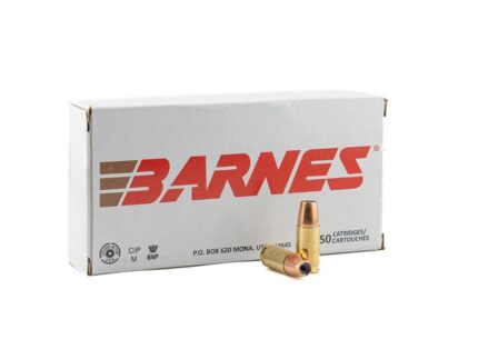 Barnes Defense JHP Sierra JHP Handgun Ammunition 9mm Luger 124gr JHP 1090 fps 50/ct