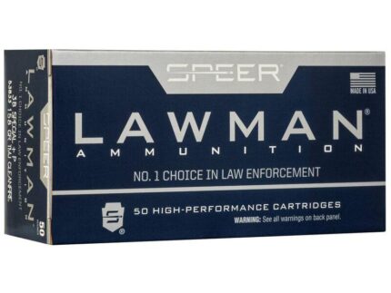 Speer Lawman Clean-Fire Handgun Ammunition .38 Spl(+P) 158gr TMJ 900 fps 50/ct