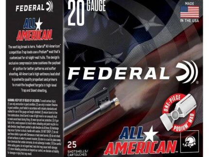 Federal All American Shotshells 20ga 2-3/4" 7/8oz 1200 fps #7.5 25/ct