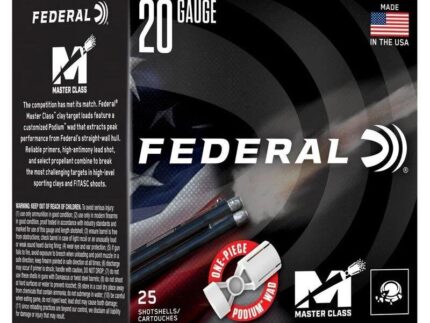 Federal Master Class Shotshells 20ga 2-3/4" 7/8oz 1250fps #8 25/ct