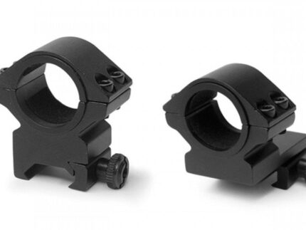 Konus 2-Piece Steel Riflescope Rings With Quick Release Lever 1" Low - Matte Black