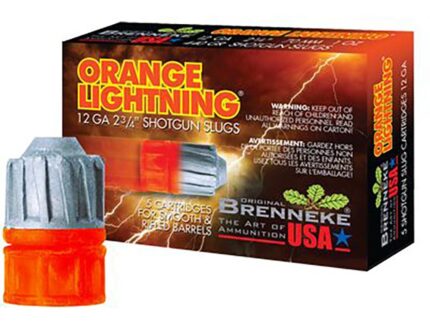 Brenneke Orange Lightning Lead Free Sabot 12 ga. 2 3/4 in. 2/3 oz. 5 rd.