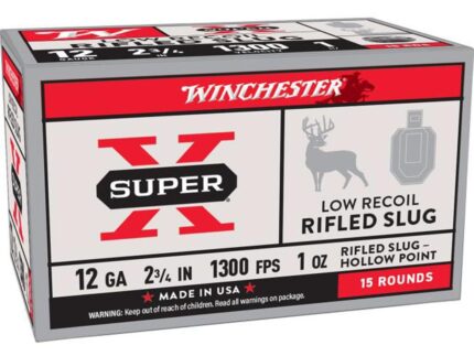 Winchester Super X Low Recoil Rifled Slugs 12 ga. 2 3/4 in. 1 oz. 15 rd.