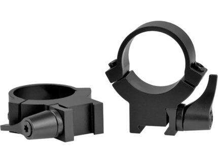 Warne Maxima Horizontal QD Rimfire Scope Rings 3/8 Dovetail Matte Black 1 in. High