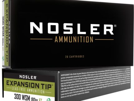 Nosler Expansion Tip Rifle Ammunition 300 WSM. 180 gr. ET SP 20 rd.