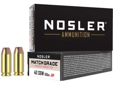 Nosler Match Grade Handgun Ammunition 40 S&W 150 gr. HG JHP 50 rd.