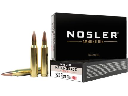 Nosler Match Grade Rifle Ammunition 223 Rem. 69 gr. CC HPBT 20 rd.