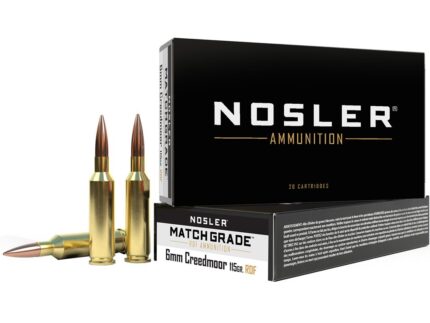 Nosler Match Grade Rifle Ammunition 6mm Creedmoor 115 gr. RDF HPBT 20 rd.