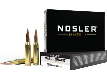 Nosler Match Grade Rifle Ammunition 260 Rem. 130 gr. RDF HPBT 20 rd.