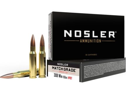 Nosler Match Grade Rifle Ammunition 308 Win. 155 gr. CC HPBT 20 rd.